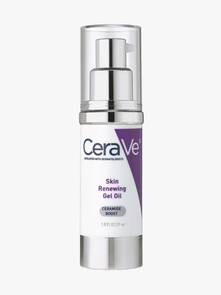 CeraVe Skin Renewing Gel Oil in branded component on a light gray background